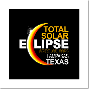 Wos Lampasas Texas Total Solar Eclipse April 8 2024 Posters and Art